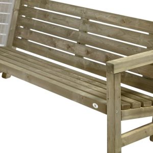 Loungebank driezits, bestemd voor hoekelement