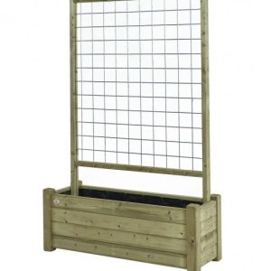 Bloembak met rek 40?120 cm