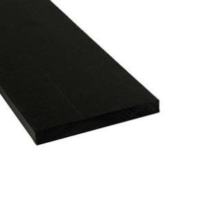 Vlotdeel bezaagd 22x200 mm vuren rustiek zwart