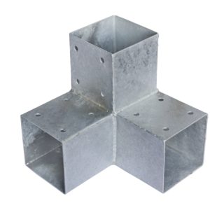 3-Hoek verbinding voor paal 9x9 cm verzinkt
