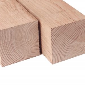 Paal bezaagd 200x200 mm onbereid douglas (4-ex log gezaagd)