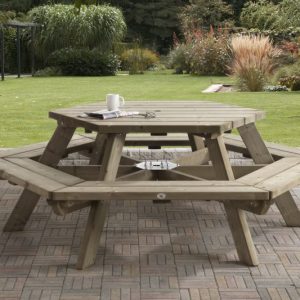 Alternative view of Picknicktafel zeshoek